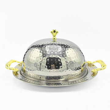 Medium 24cm Mandi Rice BBQ Serving Platter-Stainless Steel